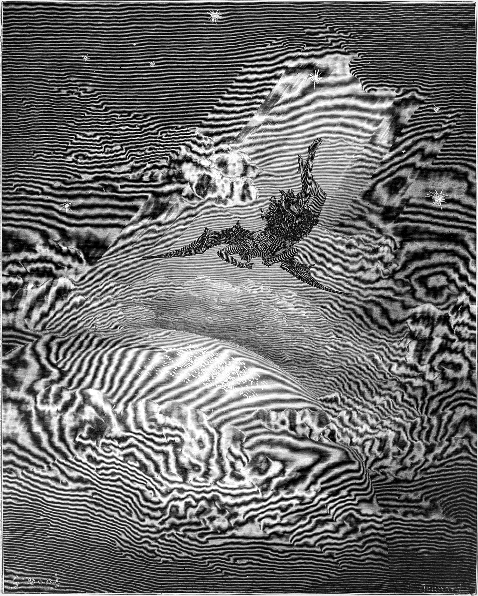 The descent of Satan
