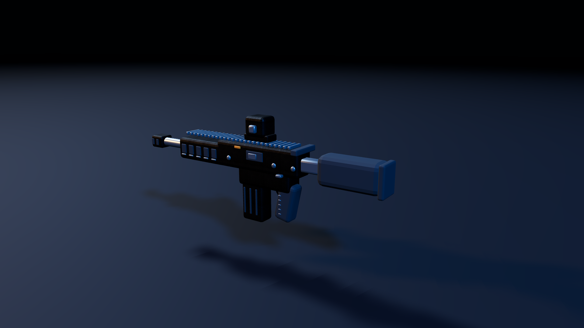 Actual original Blender rifle imported into a Godot asset studio